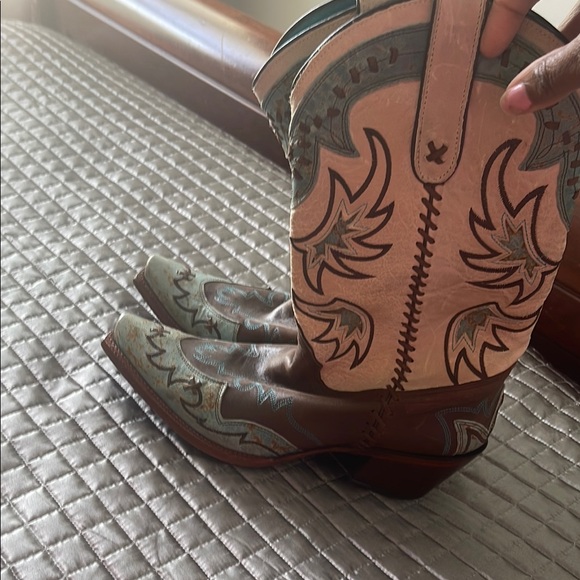 Ariat Women's Ankle Boots - Brown and Cream - Picture 2 of 4